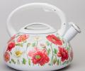 Чайник со свистком "БЕЛЫЕ МАКИ", 3,0 л