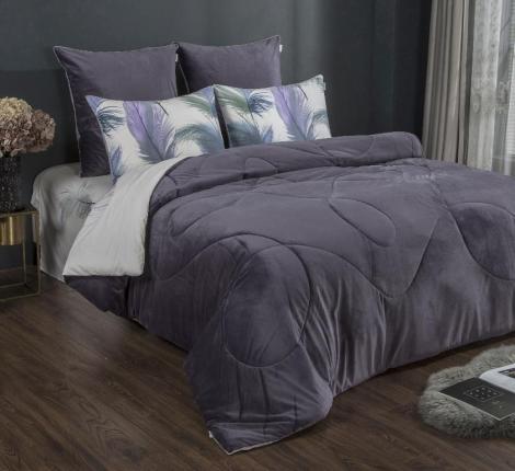 Постельное белье с одеялом "Kazanov.A." Лаврин (аметист жемчуг) Велюр/Egypt Cotton, Евро