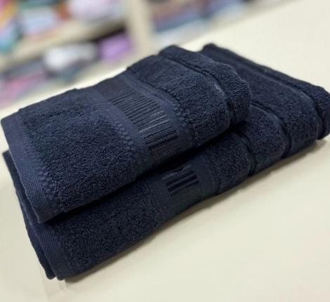 Полотенце махровое 70х140 NUSA "Elegans", чёрный