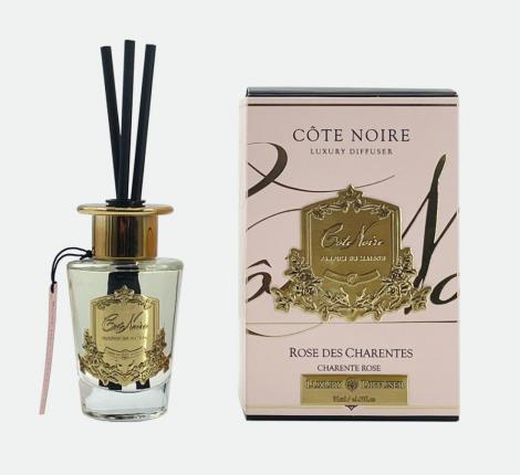 Диффузор "COTE NOIRE" CHARENTE ROSE декор золотой, 90 мл