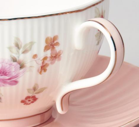 Чайный набор "ВРЕМЕНА ГОДА" на 2 персоны, 4 предметов (250 мл), розовый