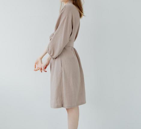 Халат Luxberry "Муслин и комфорт" тауп, M