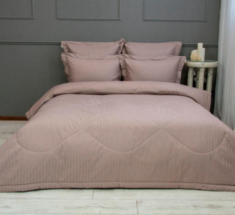 Постельное белье с одеялом "Kazanov.A." Hotel (капучино) Страйп-Сатин, Евро