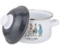 Кастрюля эмалированная с крышкой "FAMILY FARM", 1.5 л