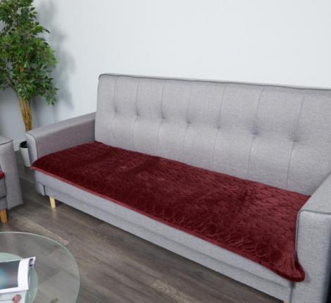 Накидка на диван "Karteks 90х210 Соты, бордовый