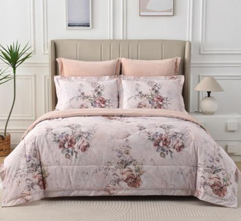 Постельное белье с одеялом "Sofi de Marko" Ренато №13 Велюр/Сатин, Семейный