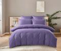 Постельное бельё "KARTEKS" сатин однотонный с кантом HK-05 (сиреневый), 2 спальный