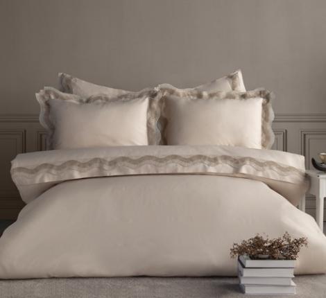 Постельное бельё "DANTELA VITA" сатин с вышивкой ALEZYA, Евро