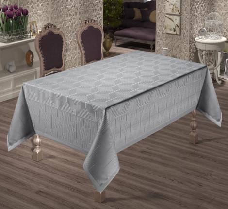 Скатерть "DO&CO" броде жаккард 160х300 YILDIZ, серый