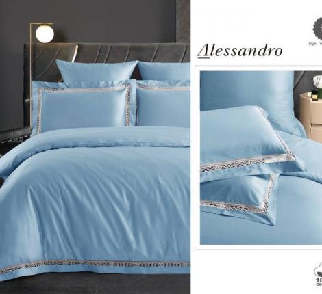 Постельное белье с одеялом и мережкой "Diva Afrodita"  ALESSANDRO люкс сатин, Евро