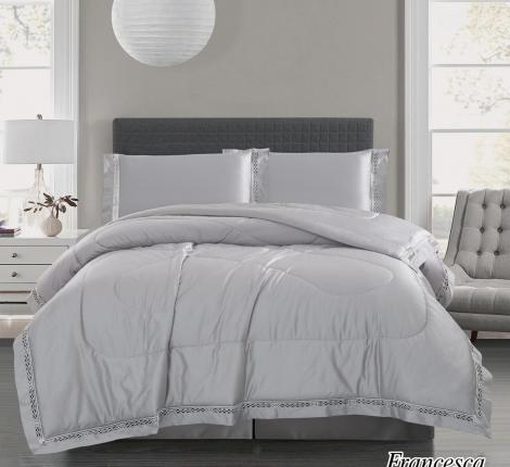 Постельное белье с одеялом и мережкой "Diva Afrodita" FRANCESCA люкс сатин, Евро