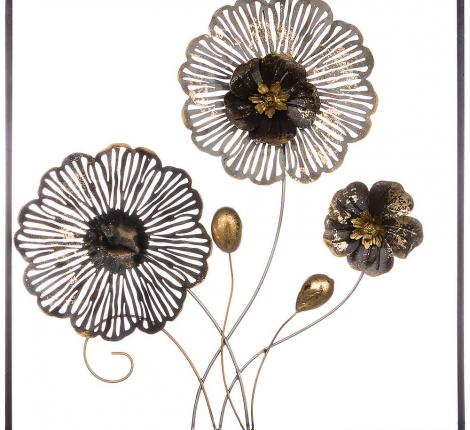 Панно настенное "ЦВЕТОЧНАЯ СИМФОНИЯ" 680-129, 50,2*50,2*5,7 см