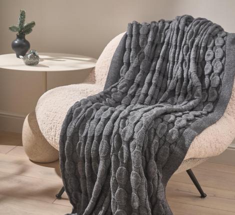 Плед c 3D эффектом Luxberry "BUBBLES" 120х170, графитовый