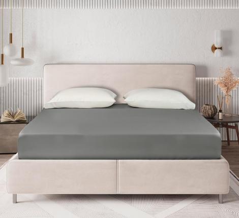 Простыня на резинке Sharmes "Bamboo" 140х200, серый