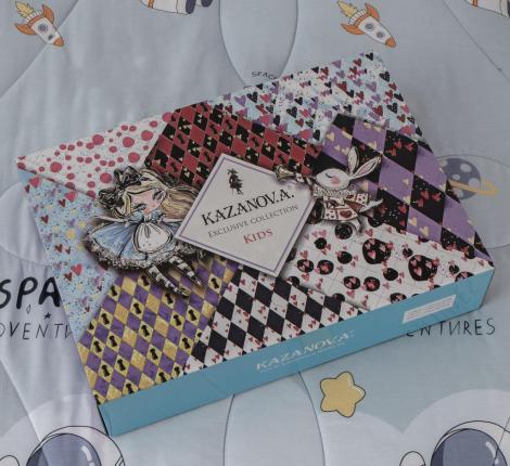 Постельное белье с одеялом "Kazanov.A." Аркадия (деним серебро) Велюр/Egypt Cotton, 1.5 спальный