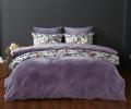 Постельное белье с одеялом "Kazanov.A." Колибри (аметист/жемчуг) Велюр/Egypt Cotton, Евро