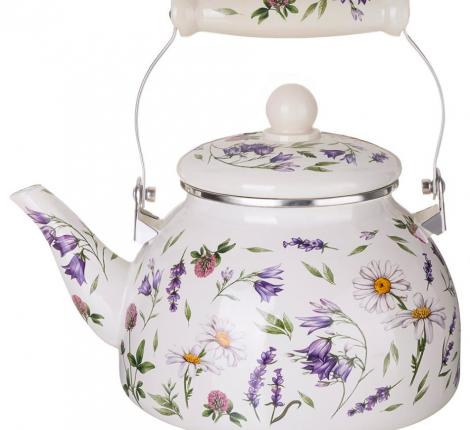 Чайник эмалированный "FLOWER STORY", 2,6 л