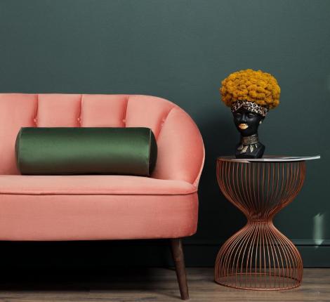 Подушка-валик "Sofi de Marko" Блейк (малахит) Велюр, 60х20х20