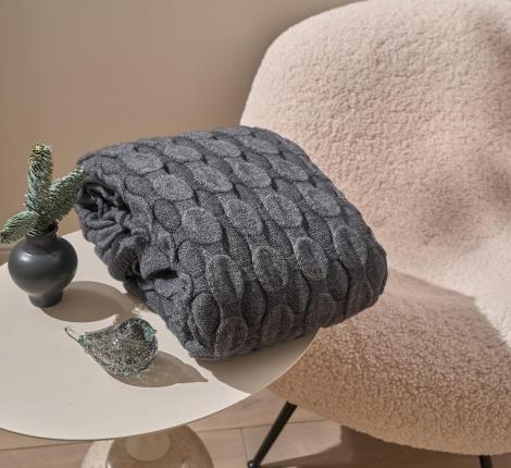 Плед c 3D эффектом Luxberry "BUBBLES" 120х170, графитовый