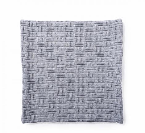 Наволочка вязаная "ШАХМАТЫ" 40x40, сумерки