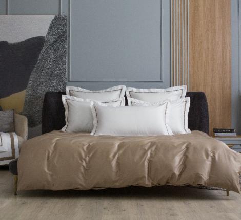 Наволочка с узкой отделкой "ALPINE CARAMEL BEIGE ALLURE GRASS" Мако-Сатин, 70х70 (2шт)