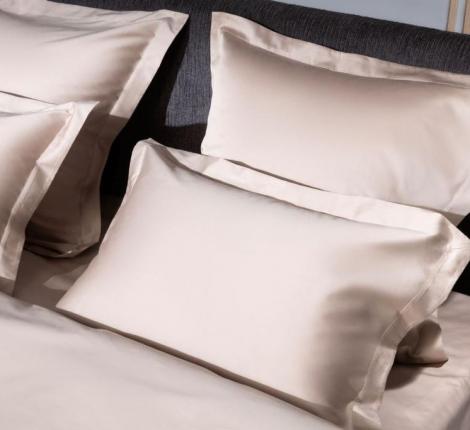 Простыня на резинке "NUDE PINK ALLURE GRASS" Мако-Сатин, 160х200x40