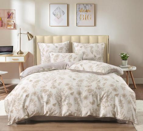 Постельное белье "Sofi de Marko" Вальтери (бежевый) Сатин, Семейный