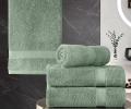 Комплект махровых полотенец &quot;KARNA&quot; 4 шт AREL 50x100*2-70x140*2 см, Зеленый