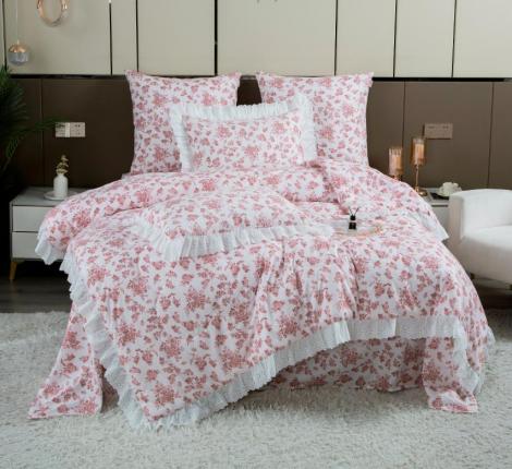 Постельное белье с одеялом "Kazanov.A." Хлоя (пыльная роза жемчуг), Евро