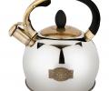 Чайник со свистком "ТЮДОР", 3,0 л (чёрное золото)