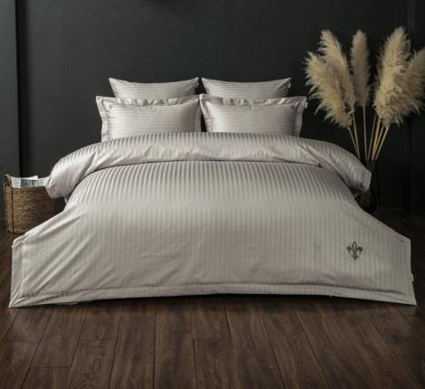 Постельное белье "Kazanov.A." Stripe Royal (платина) Страйп Сатин, Евро