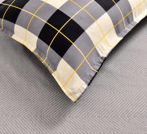 Постельное белье "Sofi de Marko" Гамлет (серый) Сатин, 2 спальный