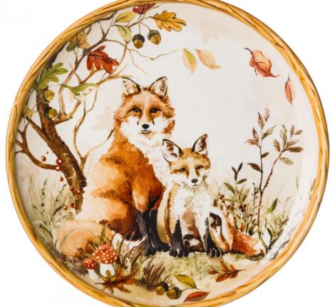 Тарелка закусочная "FOREST TALE" АКВАРЕЛЬ ПРИРОДЫ 585-131, диаметр 21,5 см