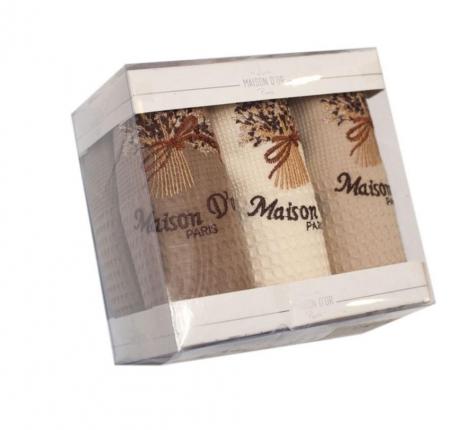 Комплект кухонных полотенец Maison D'or "BUKET" 50х70-6шт, кофейный