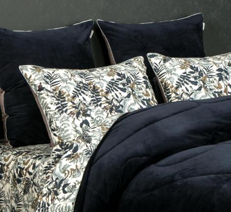 Постельное белье с одеялом "Kazanov.A." Беверли (индиго жемчуг) Велюр/Egypt Cotton, 1,5 спальный