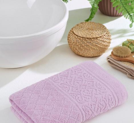 Полотенце махровое "METEOR" жаккард с петелькой 70х140 (1/1) NEPAL, лиловый