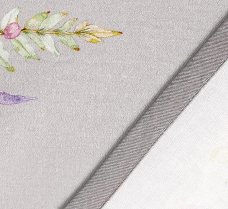 Скатерть овальная с пропиткой  "ИРИСЫ" 180х300 см, серый