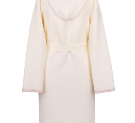 Халат вафельный с капюшоном "Sofi de Marko" Селеста (крем), L
