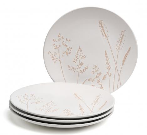 Набор обеденных тарелок 4 штуки "GRASSES" 191-338-1, диаметр 27 см