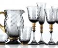Набор бокалов для вина 6 штук "MARAIS" муранское стекло, высота 21,8 см
