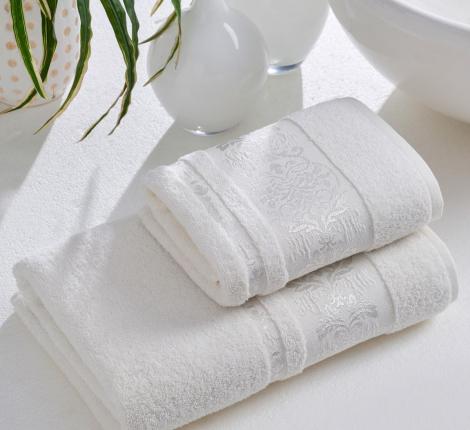 Комплект махровых полотенец "METEOR" (50x90/1)(70х140/1) 2 шт. MEGAN, кремовый