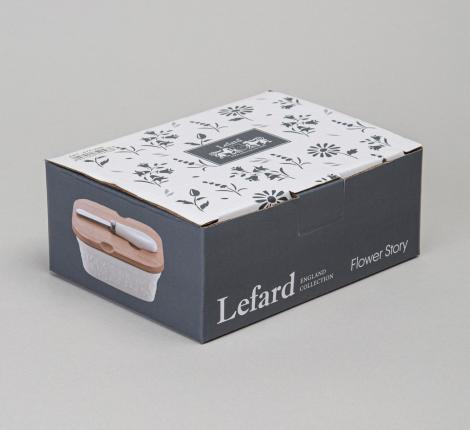 Маслёнка с ножом "FLOWERS STORY", 15*11*6 см