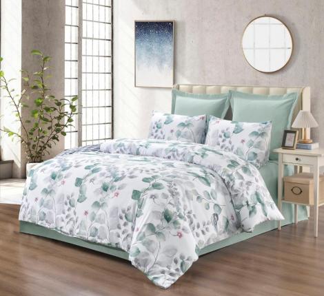 Постельное белье "Sofi de Marko" Дакота (зеленая) Модерн 1 Сатин, 2 спальный