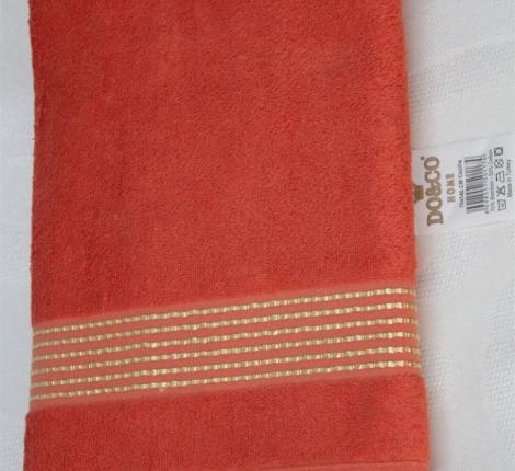 Полотенце махровое "DO&CO" Бамбук 50*90 (1/1 ) HANNA, терракотовый