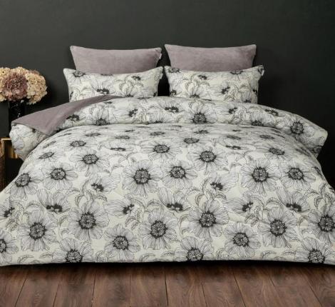 Постельное белье с одеялом "Kazanov.A." Капелла (дымчатая роза) Велюр/Egypt Cotton, Евро