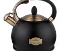Чайник со свистком "ТЮДОР" 937-820, 3,0 л (чёрное золото)