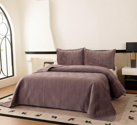 Покрывало "Sofi de Marko" Таира (чайная роза) Велюр, 240х260