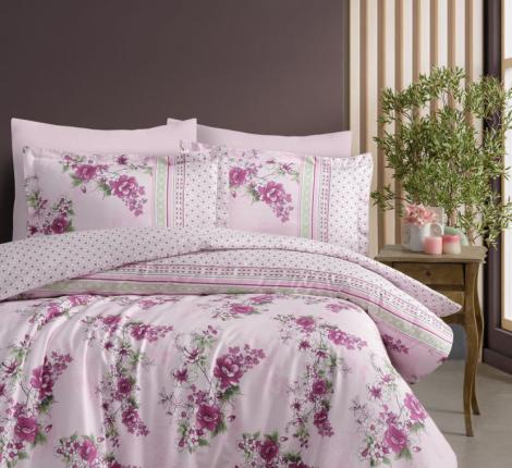 Постельное бельё Ecosse "FIENZA PEMBE" Сатин, 1.5 спальный