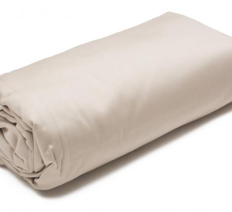 Простынь на резинке "Blanc des Vosges" сатин-делюкс, 180х200х30 chanvre (бежевый)