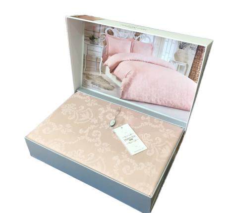 Постельное бельё &quot;Maison D'or&quot; MIRABELLE  Сатин с жаккардом 1,5 спальный, грязно-розовый